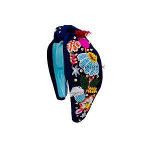 Serre-tête moderne et élégant fait main en perles de verre, motif floral coloré, accessoires de cheveux ethniques pour femmes, vente en gros - Product Image 1