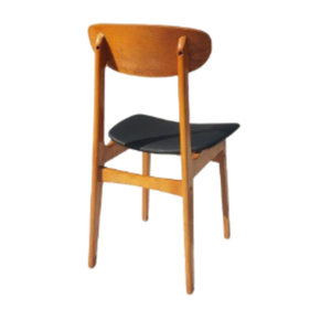 Muebles de silla de restaurante de madera de teca resistente con diseño minimalista, que muestra una sensación cálida y elegante a un precio asequible - Product Image 3