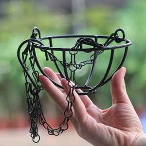 Maceta Colgante de Acero Inoxidable de Primera Calidad con Ganchos, Soporte para Macetas de Balcón, Soporte Redondo de Metal para Plantas - Product Image 5