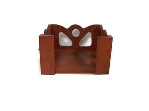 Wooden Napkin <b>Holder</b> Stylish <b>Tissue</b> Stand For Dining Table <b>Kitchen</b> Countertop Home Restaurant Accessories Use - Product Image 2
