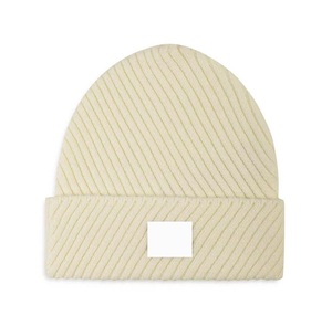 Gorros de Invierno de Alta Calidad, Gorro de Punto Liso Promocional con Logotipo Personalizado OEM, Gorros de Punto Plegables - Product Image 3