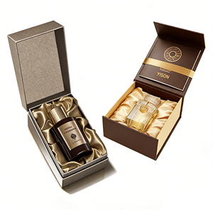 Boîte cadeau de parfum personnalisée de 50 ml, boîte rigide en carton de luxe avec laminage mat, gaufrage, feuille d'or, recyclable, design gratuit - Product Image 3