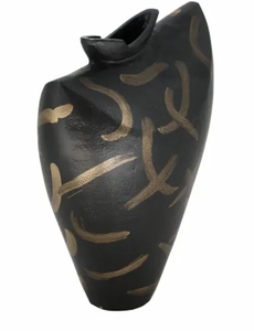 Jarrón de flores moderno creativo nórdico al por mayor, jarrón de forma Irregular para decoración del hogar, jarrones de metal de aluminio para decoración informal de entrada - Product Image 5