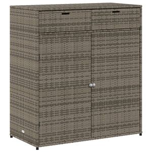 Armadietto per Patio in Rattan grigio 41.3 \ "x21.7 \" x44.5 \" - Product Image 2