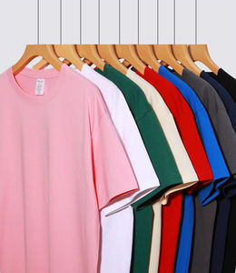 Camiseta de Hombre, Súper Pesada, Lisa, de Algodón, Cuello Redondo, Manga Corta, Estilo Casual, Talla Grande, OEM - Product Image 2