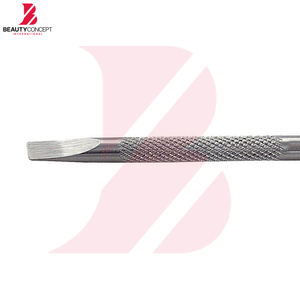 Poussoir à cuticules en métal argenté, prix d'usine, qualité supérieure, poignée antidérapante, acier inoxydable, outil de soin des ongles, manucure - Product Image 6