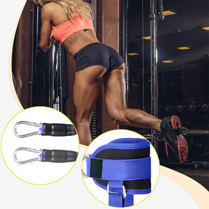 Blue Nylon <b>Ankle</b> <b>Support</b> Belt with Metal Ring and Hook Loop Closure for Sport Use - Product Image 5