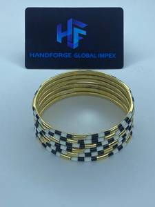 High Demand Handmade <b>Resin</b> Brass Bangles Women | Ethnic Party Fashion Jewelry | Custom Design | OEM ODM | Wholesale Manufacturer - Product Image 2
