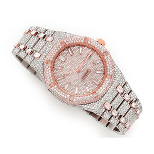 Reloj Iced Out de Moissanita con Diamantes VVS, Esfera Octogonal Estilo Hip Hop, Cuarzo de Acero Inoxidable, Unisex, Correa de 20mm, Cristal - Product Image 3