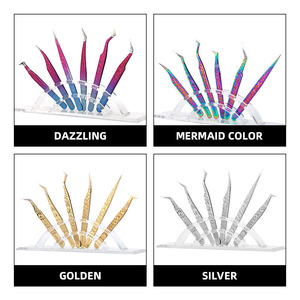 กล่องสแตนเลสใส่ที่คีบขนตาแบบ 90 องศา พร้อมไฟโลโก้แบบกำหนดเอง สำหรับต่อขนตา - Product Image 4