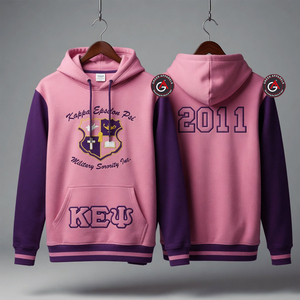 Kapa Epsilon Psi Logo personnalisé Pull à capuche en coton à manches longues à la mode pour femmes Robe à capuche décontractée pour femmes - Product Image 5
