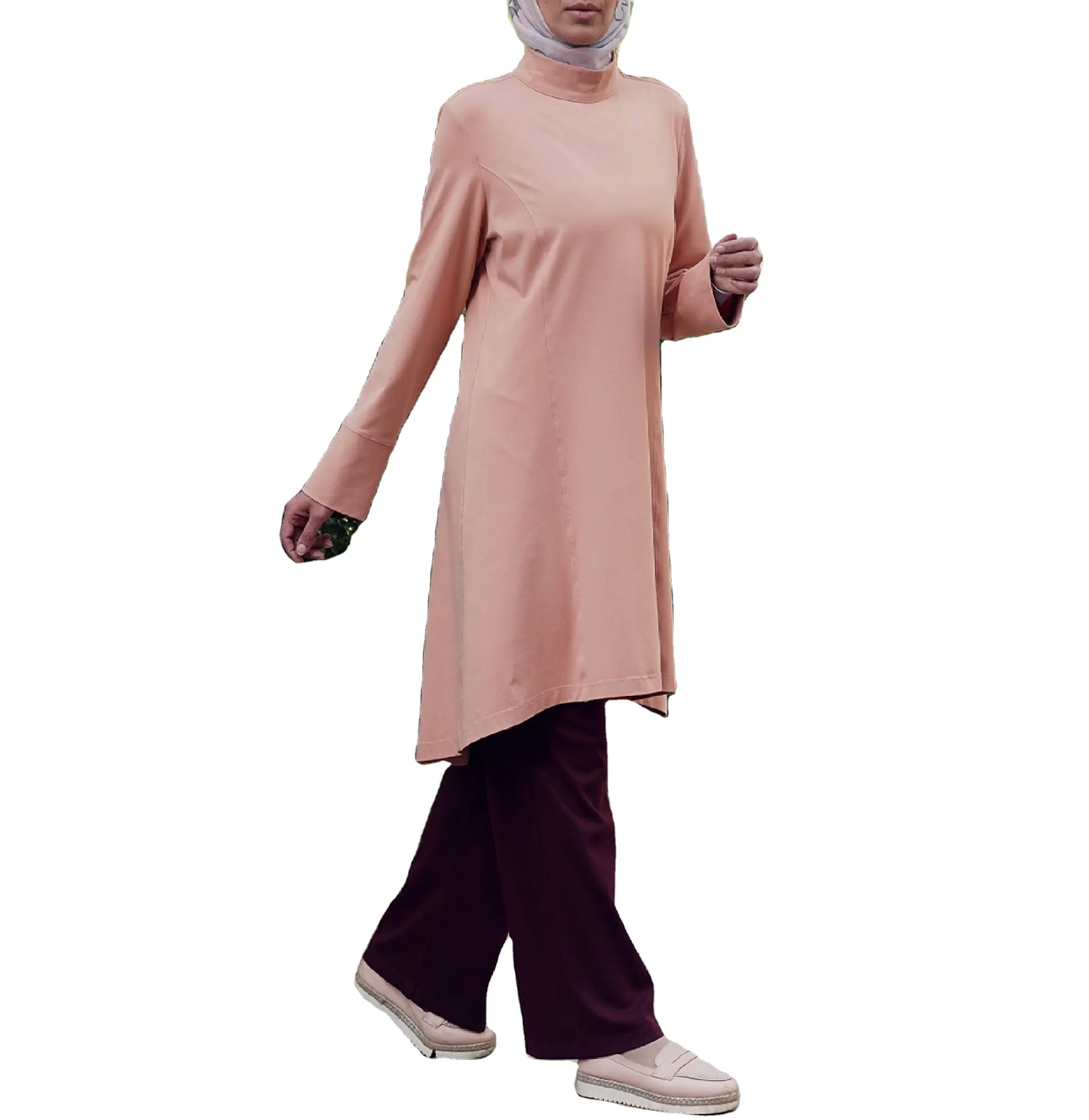 Ropa deportiva para mujer, Túnica activa con cremallera y cuello superior, hasta la rodilla Sudadera larga, ropa tradicional musulmana, producto de Amazon