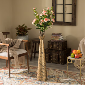 Jarrón de Metal de Calidad de Exportación con Acabado Bronce, Nuevo Diseño, Excelente Calidad para Decoración del Hogar y Sala de Estar, Jarrón de Hierro - Product Image 3