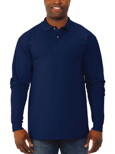 T-shirt décontracté bleu marine uni à manches longues, impression de logo personnalisée, tricoté 100% coton, séchage rapide, uniforme de travail uni - Product Image 2