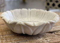 Bols en marbre blanc naturel écologiques, fabriqués artisanallement, design lotus, luxe moderne, vaisselle de table 20 pièces, décoration, en stock