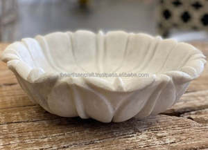 Bols en marbre blanc naturel artisanal Lotust Design Vaisselle et décoration pour dîner et cadeaux - Product Image 6