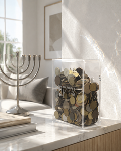 2025 High Demand Transparent Jewish Acrylic Lucite Judaica <b>Donation</b> Charity <b>Box</b> Custom Jewish Acrylic Lucite Tzedakah <b>Box</b> - Product Image 6