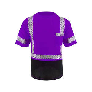 Chemise de travail haute visibilité respirante à manches courtes, réfléchissante, durable, 100% polyester, protection contre le feu, pour utilisation en entrepôt - Product Image 1
