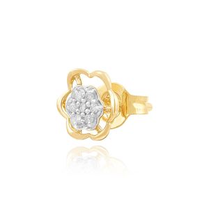 Yellow Gold Lab Grown <b>Diamond</b> Heart Drop <b>Dangle</b> <b>Earrings</b> - Product Image 3