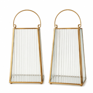Handcrafted Antique Gold Moroccan <b>Lantern</b> <b>Large</b> Glass & Metal Decorative <b>Candle</b> Holder for Luxury Wedding Centerpieces Ramadan - Product Image 5