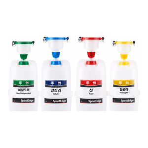 Ensemble d'entonnoirs de sécurité en forme de fer à cheval - Plastique résistant aux produits chimiques pour le transfert de liquides en fût - Product Image 3
