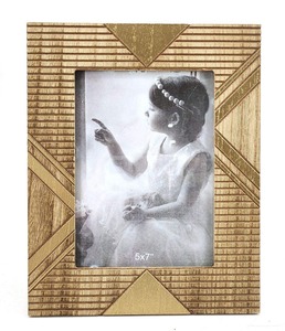Modern Gold Wooden Photo <b>Frame</b> <b>5x7</b> Inch Vertical Rectangular Tabletop <b>Picture</b> <b>Frame</b> - Product Image 1