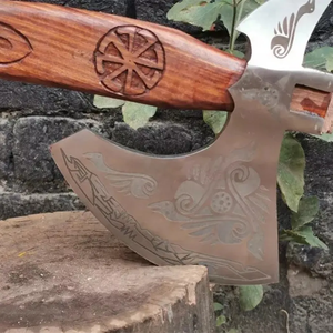 Tête de marteau en acier à haute teneur en carbone de qualité supérieure avec manche en bois de rose et revêtement en cuir et poignée - Product Image 2