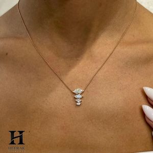 Elegante Collar con Colgante de Diamantes en Corte Marquesa en Oro Sólido – Joyería Fina de Heerak Diamonds - Product Image 4