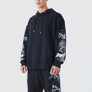 Conjunto de Chándal de Algodón Suave con Capucha de Marca Privada, Estampado Flocado, Estilo Lavado Ácido, Logotipo Impreso, Jogger Suave, Ropa Urbana Premium - Product Image 2