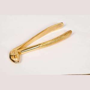 Best Price XI-08 Manual Dental Forceps (Tooth Extracting) Gold Color German Stainless Steel Reusable by <b>Blush</b> surgical - Product Image 3