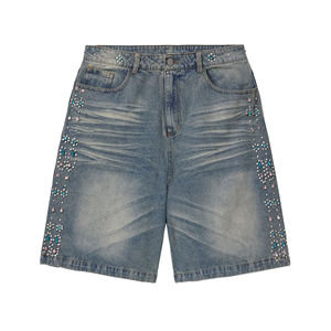 Wholesale Quality High Street Style Men's <b>Jeans</b> Shorts OEM Service Eco-Friendly Quick Dry Distressed Customized Solid Design - Product Image 6