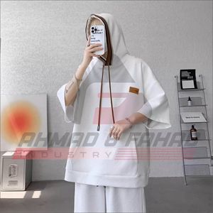 Ensemble T-shirt à Capuche Respirant à Manches Courtes pour Homme, Personnalisable à l'Unité, Tendance Décontractée, Grande Taille, Deux Pièces, 100% Coton - Product Image 1