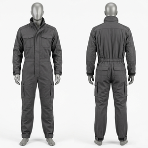 Combinaison de sécurité pour hommes, uniforme, 280 GSM, polycoton, orange, réfléchissante, avec capuche, vêtements de travail, broderie personnalisée, impression de logo - Product Image 2