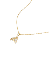 Vente flash - Pendentif en or 14 carats personnalisable avec initiale, alphabet, perle, lettre - Design unique pour enfants - Bijoux tendance