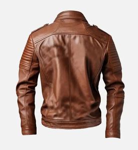 Chaqueta de Cuero Casual para Hombre de Alta Calidad y Última Tendencia, MOQ Bajo, Fabricante de Ropa Exterior de Moda - Product Image 3