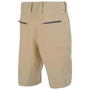 Shorts cargo pour homme, couleur unie, taille mi-haute, fermeture à cordon, séchage rapide, respirant, tissu tricoté, bleu clair, 100% coton - Product Image 6