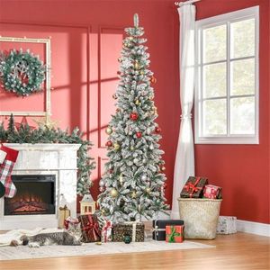 Albero di Natale Realistico in PET da 2,3 m, Pre-Illuminato a Batteria, Personalizzabile, di Alta Qualità, Grande Albero Innevato per Esterni 300cm - Product Image 1