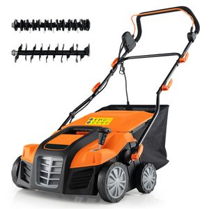 Scarificatore Elettrico a Filo da 16 Pollici con Ruote Resistenti all'Usura e Ampio Sacco Raccoglierba Rimovibile - Product Image 1