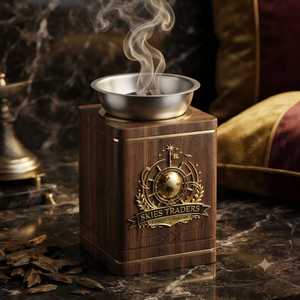 Wooden Incense <b>Burner</b> Bukhoor Holder Arabic <b>Oud</b> <b>Burner</b> Tabletop Aroma Diffuser Home Fragrance <b>Burner</b> Wood Bakhoor Incense Cones - Product Image 5