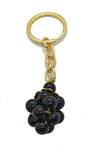 High Quality Crystal Keychain Stone Black agate grapes <b>key</b> Chine natural Stone bead Healing <b>Key</b> Holder Gift for Women <b>Key</b> <b>Chains</b> - Product Image 5