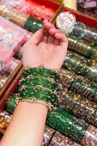 Professional Manufactures Decorative Glass Kashmiri <b>Bangles</b> for Ladies Factory Made Women Velvet Glass <b>Bangles</b> <b>Set</b> Available - Product Image 6