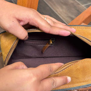 Personalized Hand Tooled Leather Travel Toiletry <b>Bag</b> <b>Large</b> Capacity Cosmetic <b>Bag</b> Cowhide Portable <b>Storage</b> Makeup <b>Bag</b> for Women - Product Image 6