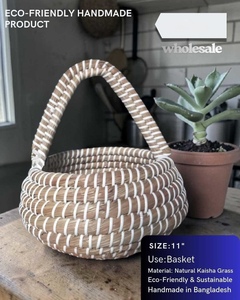 Cesta de Almacenamiento Natural Hecha a Mano, Organizador de Hierba con Tapa para Decoración del Hogar y Almacenamiento de Alimentos - Product Image 2