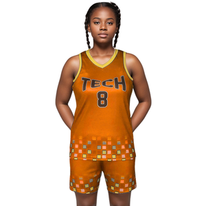 Uniformes de Baloncesto Personalizados por Sublimación para Mujer, Conjunto de Uniformes de Baloncesto Femeninos de Secado Rápido y Transpirables, Uniformes Profesionales para Entrenamiento de Equipos - Product Image 5