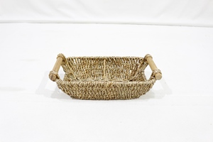 Cesta de Almacenamiento Rectangular de Seagrass Personalizada de Alta Calidad con Dos Asas de Madera, Hecha a Mano, Ecológica y Multifuncional Artex Dong - Product Image 6