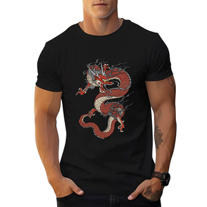 Camiseta Moderna Estampada para Hombre con Logotipo Frontal, Diseño Liso, 100% Algodón, Transpirable, Corte Regular, Informal - Product Image 1