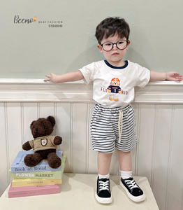 Conjuntos de Ropa de Bebé de Alta Calidad, Sudadera de Verano de Algodón, Nuevo Estilo Coreano, Conjuntos de Ropa para Niños Pequeños, Bonitos y Elegantes - Product Image 1
