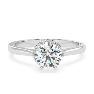 Anillo de diamante natural de claridad VS1 de color G de 0,88 quilates hecho a mano con un impresionante Diamante tachonado - Product Image 3