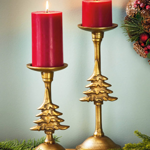 Large Antique Brass Gold Tree <b>Taper</b> and Pillar <b>Candle</b> Holder for Christmas Decoration <b>Candle</b> Holders - Product Image 2