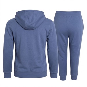 Conjunto deportivo de hombre de 2 piezas con tejido acanalado texturizado informal, suéter de manga larga y pantalones jogger de corte ajustado. - Product Image 2